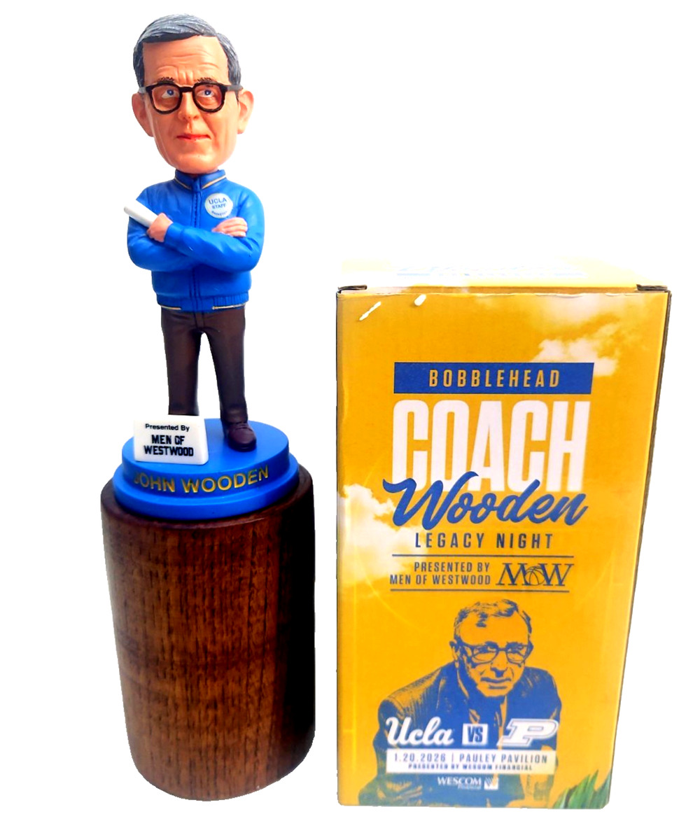 Coach John Wooden Bobblehead from UCLA Bruins Legacy Night vs Purdue 1/20/2026